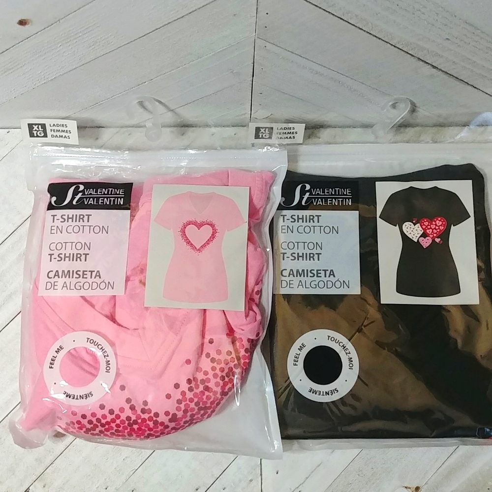 NWT 2 St Valentine Heart T-Shirts